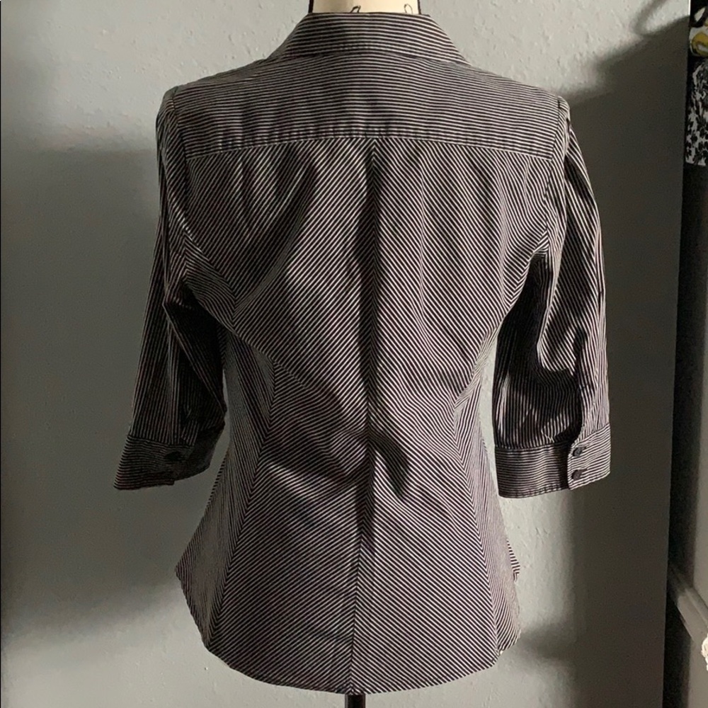 Express Design Studio Striped Button Up - image 2